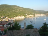 View over the town Vis